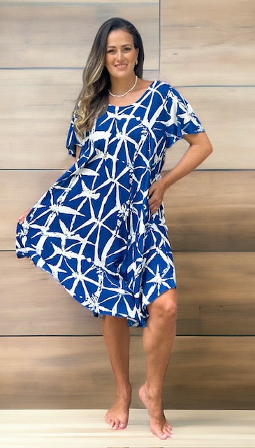 Kerry Crinkle Dress - Milan Print