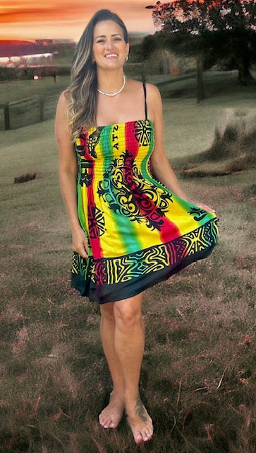 One Love Shirred Dress