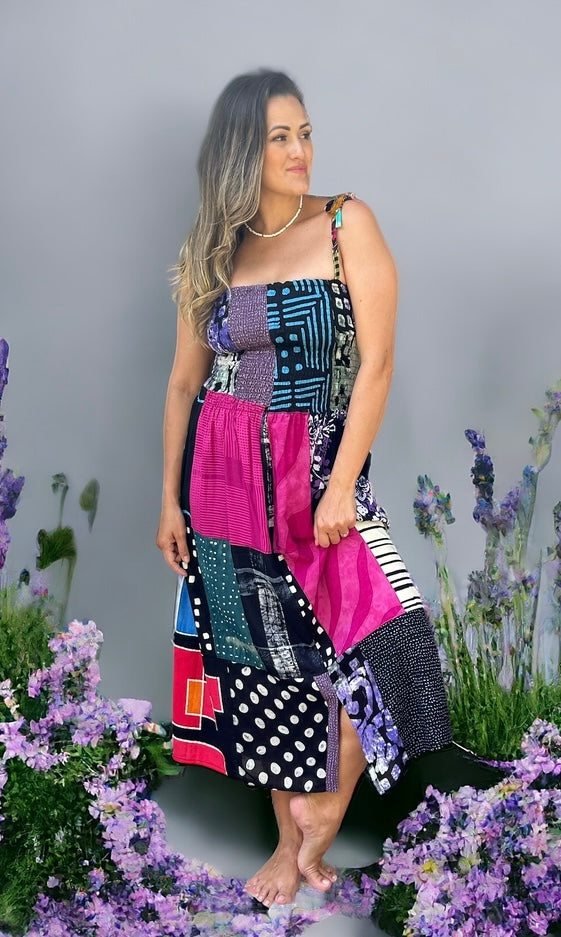 Patchwork Long Dress