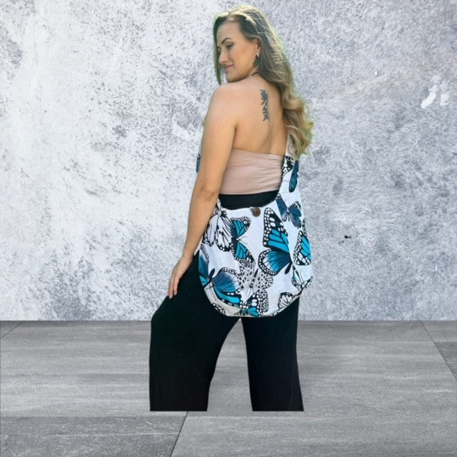 Shoulder Bag Butterfly Print